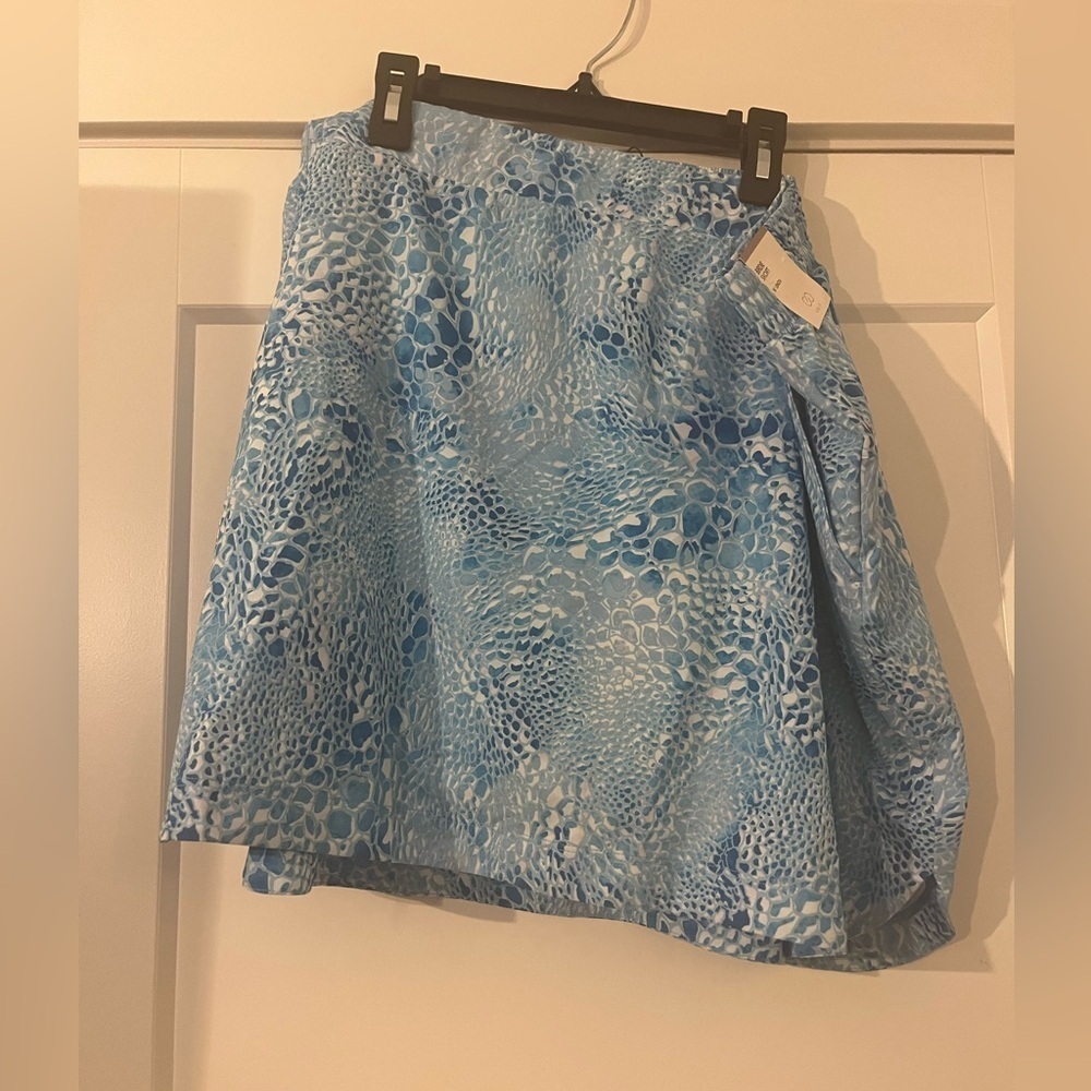 NWT Calia Women's 16" Length Birdie Athletic Skort Blue Turtle‎ Print Size XXL